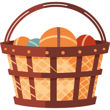 Easter basket clipart png