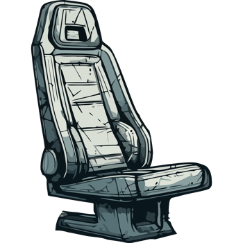 A car seat with a black background png