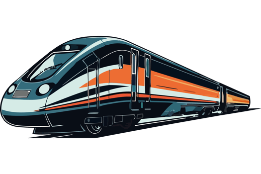 A cartoon train on a black background png