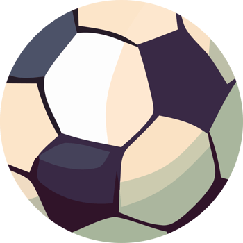 A soccer ball with a black and white design png