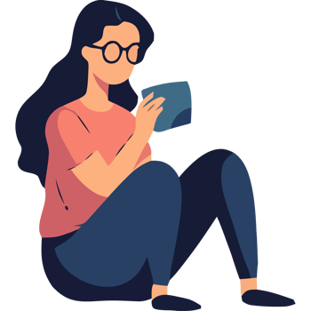 A woman sitting on the floor with her phone png