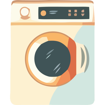 A cartoon illustration of a washing machine png