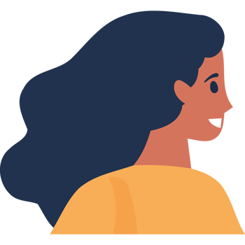 A woman with long hair and a yellow shirt png