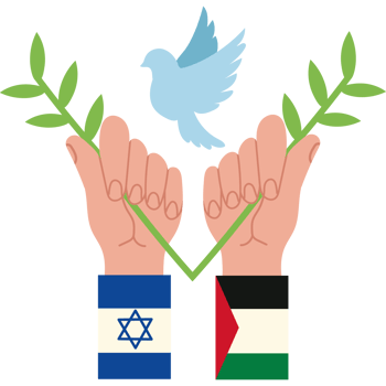 Israel and palestine - a history of conflict png