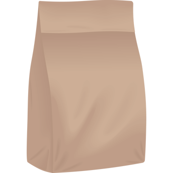A brown paper bag on a black background png