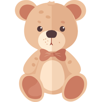 A teddy bear with a bow tie on its head png