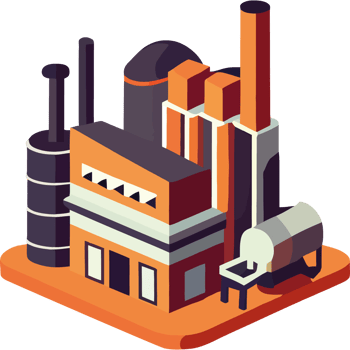 An illustration of a factory with pipes and pipes png