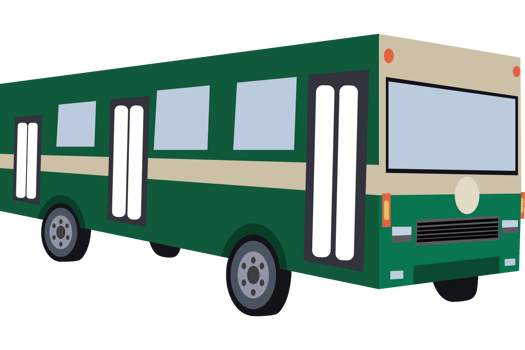 Green bus clip art png