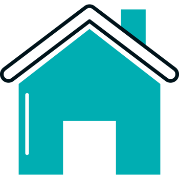A house icon with a black background png