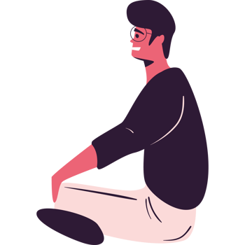Man sitting in meditation pose png