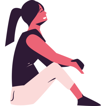 A woman sitting on the floor with her legs crossed png