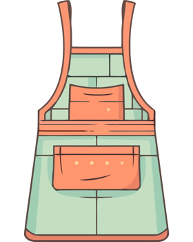 An apron with a pocket on the front png