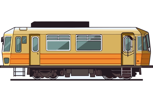 A cartoon train on a black background png
