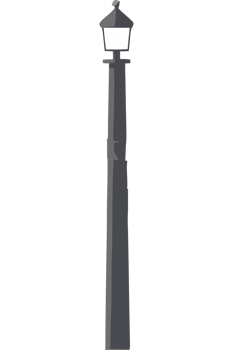 A black and white illustration of a street light png