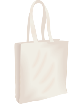 A white shopping bag on a black background png