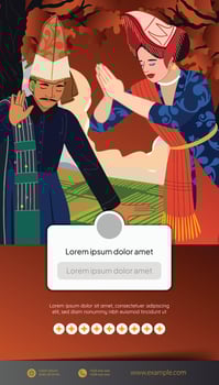 Isolated Indonesian North Sumatera flat design dancer vector