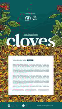 Aromatic Cloves from Indonesian called cengkeh illustration vector