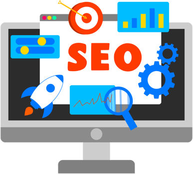 SEO data optimization dashboard monitor illustration png