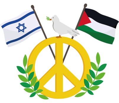 Peace israeli flag and dove png