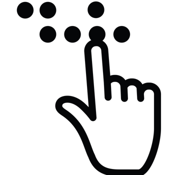 Hand pointing at dots icon on a transparent background png
