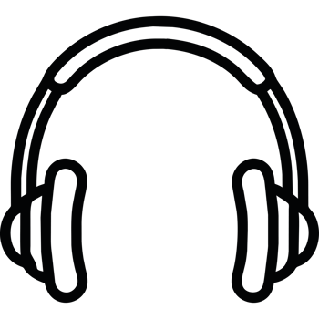 Headphones icon on a transparent background png