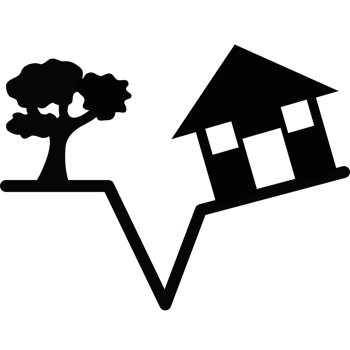 Landslide icon on a transparent background png