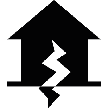 A black house with a lightning bolt on it png