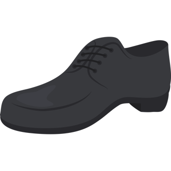 Black shoes icon on a transparent background png