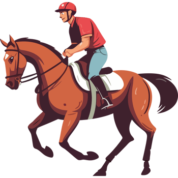 Horse rider riding on horseback png