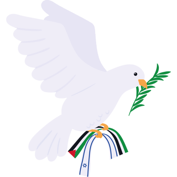 A white dove with a green branch in its beak png