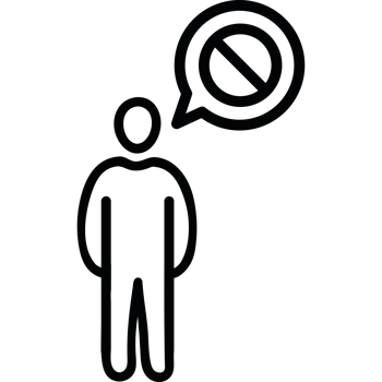 No speech bubble icon png