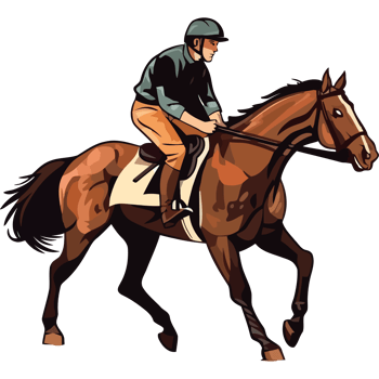 Horse racing jockey illustration png