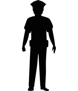Police officer silhouette png