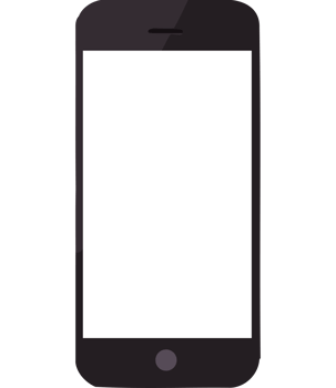 An phone with a blank screen png