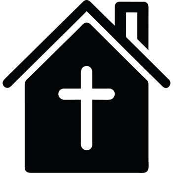 A house with a cross on it png