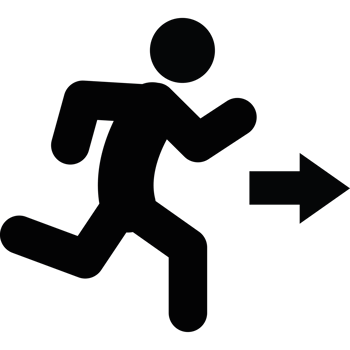 earthquake emergency exit icon illustration png