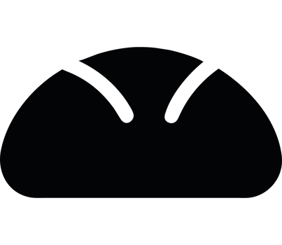 A black hat with a white outline png