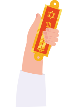 Hand holding a torah png