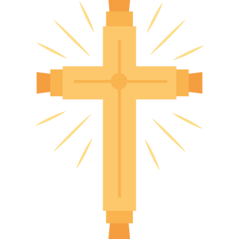 A cross with rays coming out of it png