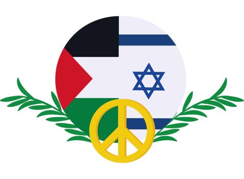 Israeli flag and peace sign png