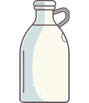Organic milk bottle symbolizes healthy refreshment icon isolated png