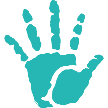 handprint paint color design icon isolated png