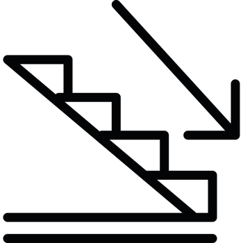 stairs icon going down icon isolated png