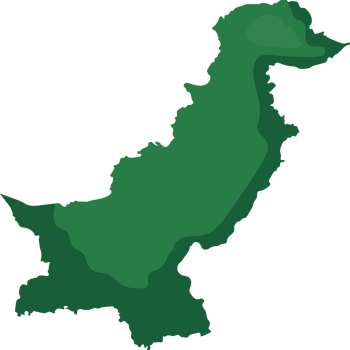 Pakistan map icon isolated png
