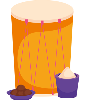 baisakhi ceremony hindu isolated illustration png