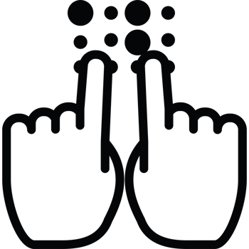 Two hands with fingers pointing up element icon isolated png
