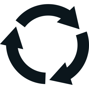A circular symbol with arrows in it png