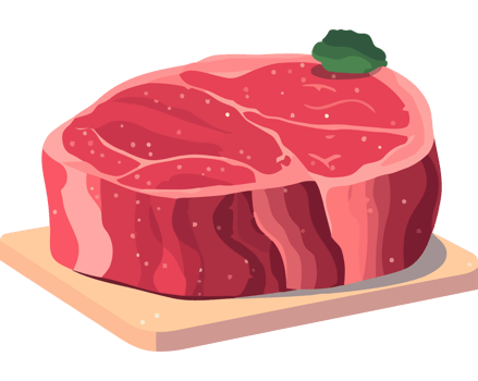 Steak food element icon isolated png