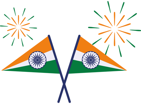 india republic day pennants element icon isolated png