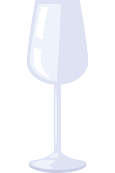 Cartoon white wine glass element icon isolated png